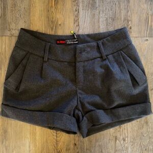 Gray low rise trouser shorts